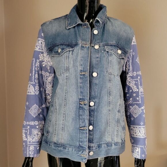 Kensie Vintage Luxe Denim Jacket New Without Tags Size Small - Picture 1 of 6